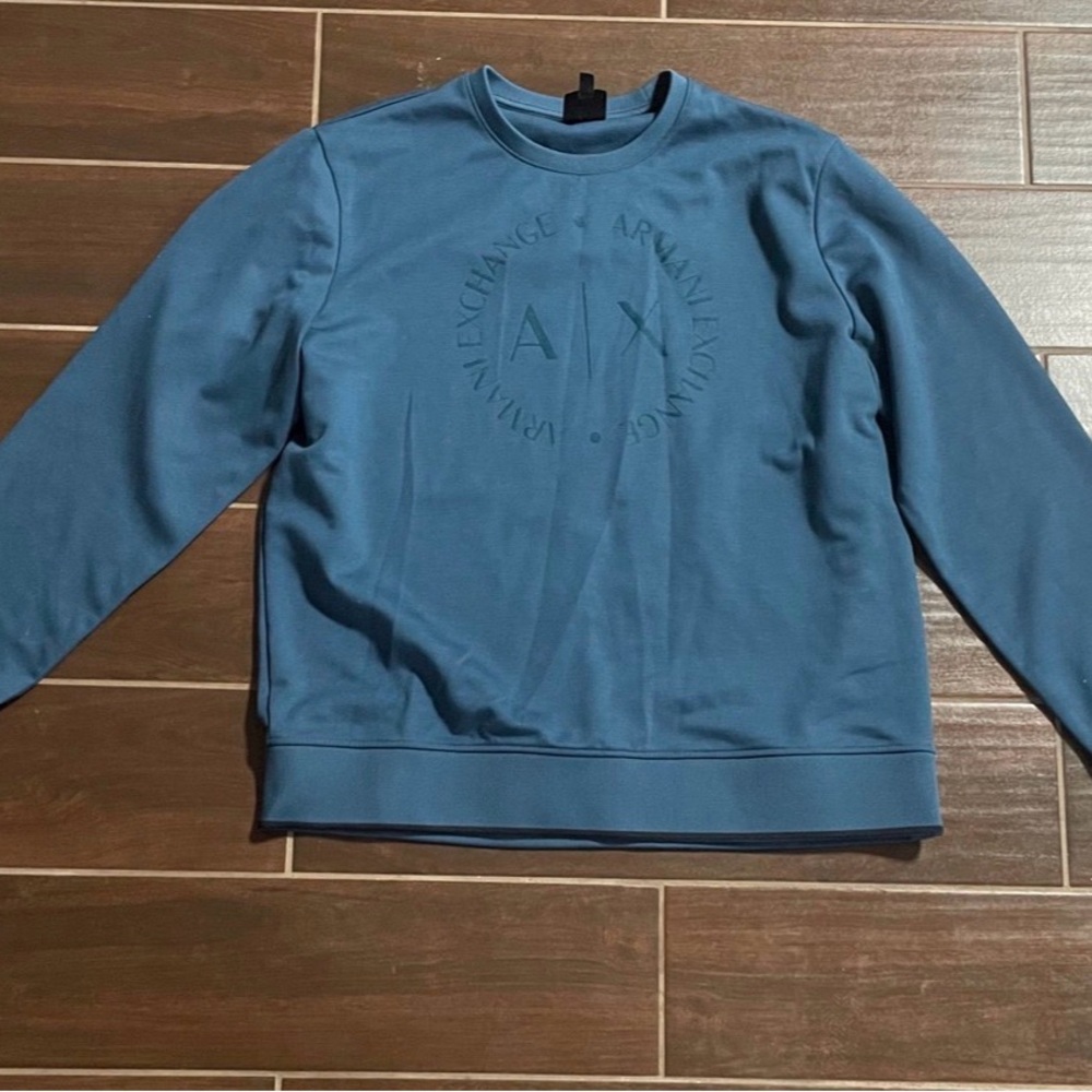 Armani Exchange Men's Crewneck Sweater in Blue